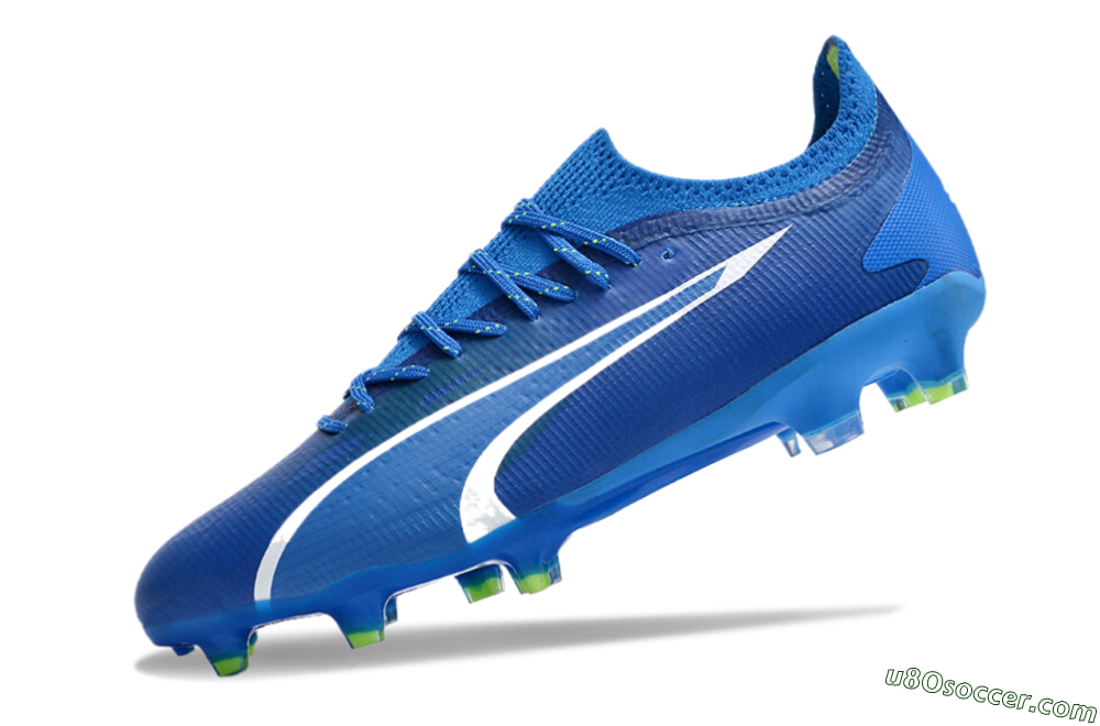 Puma Ultra Ultimate FG Firm Ground Soccer Cleats - Blue/White/Yellow 5