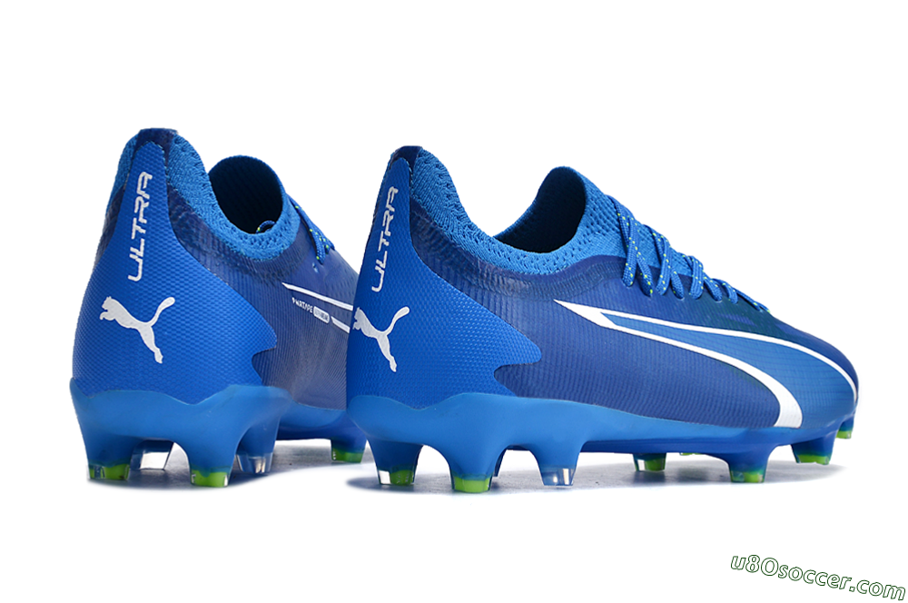 Puma Ultra Ultimate FG Firm Ground Soccer Cleats - Blue/White/Yellow 6