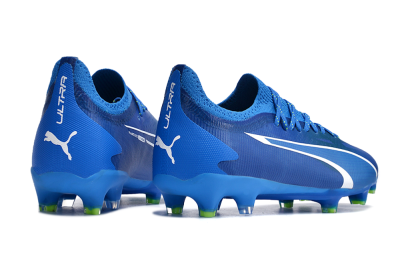 Puma Ultra Ultimate FG Firm Ground Soccer Cleats - Blue/White/Yellow