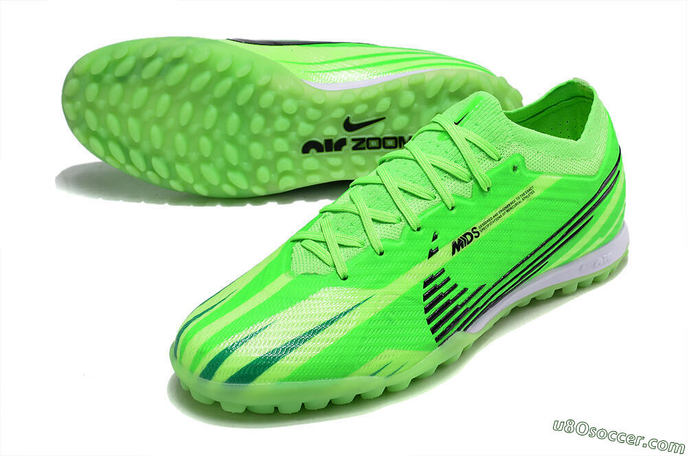 Nike Air Zoom Mercurial Vapor 15 Elite TF Artificial Turf Soccer Shoes - Green/Black/Whtie 3