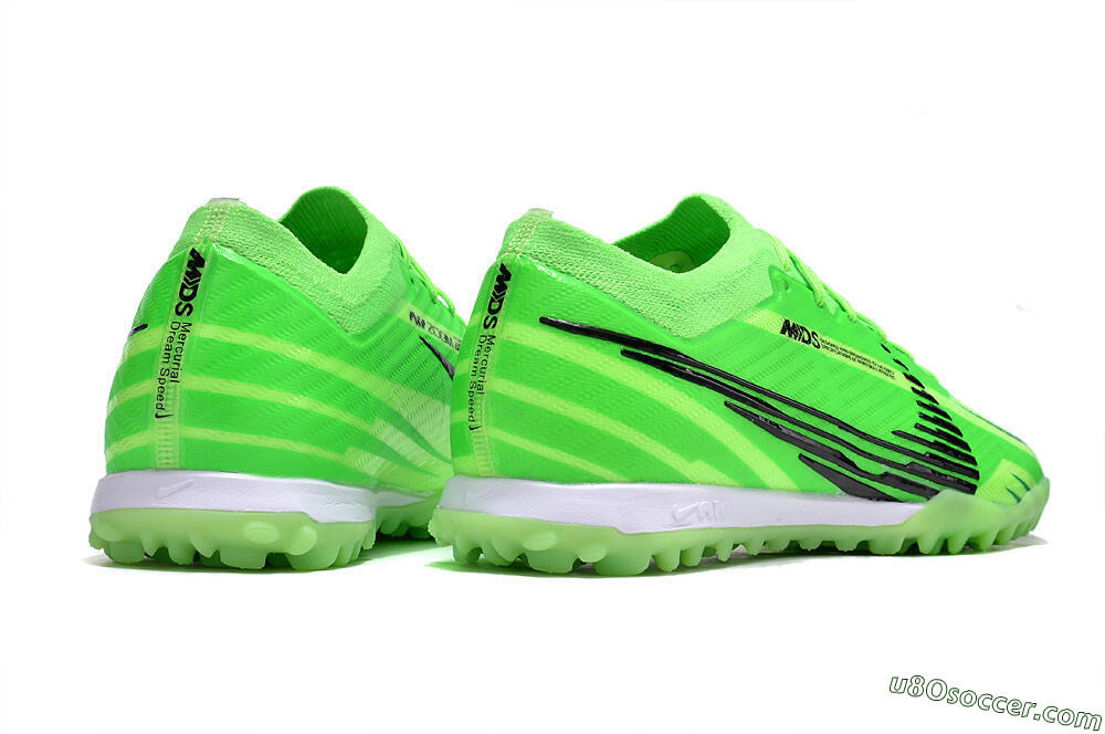 Nike Air Zoom Mercurial Vapor 15 Elite TF Artificial Turf Soccer Shoes - Green/Black/Whtie 6