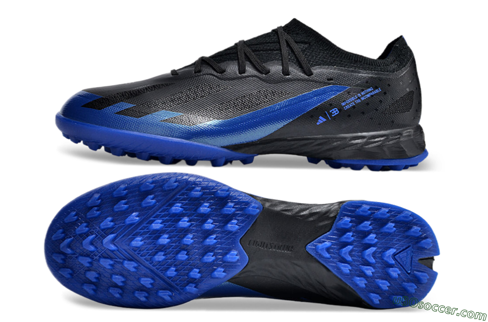 Black and Blue TF Artificial Turf Soccer Shoes | Adidas X