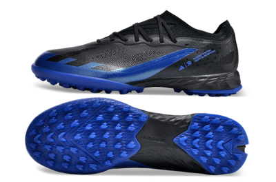 Black and Blue TF Artificial Turf Soccer Shoes | Adidas X