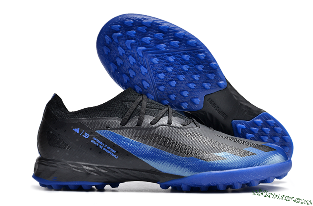 Adidas X Crazyfast.1 TF Artificial Turf Soccer Shoes - Black/Blue 1