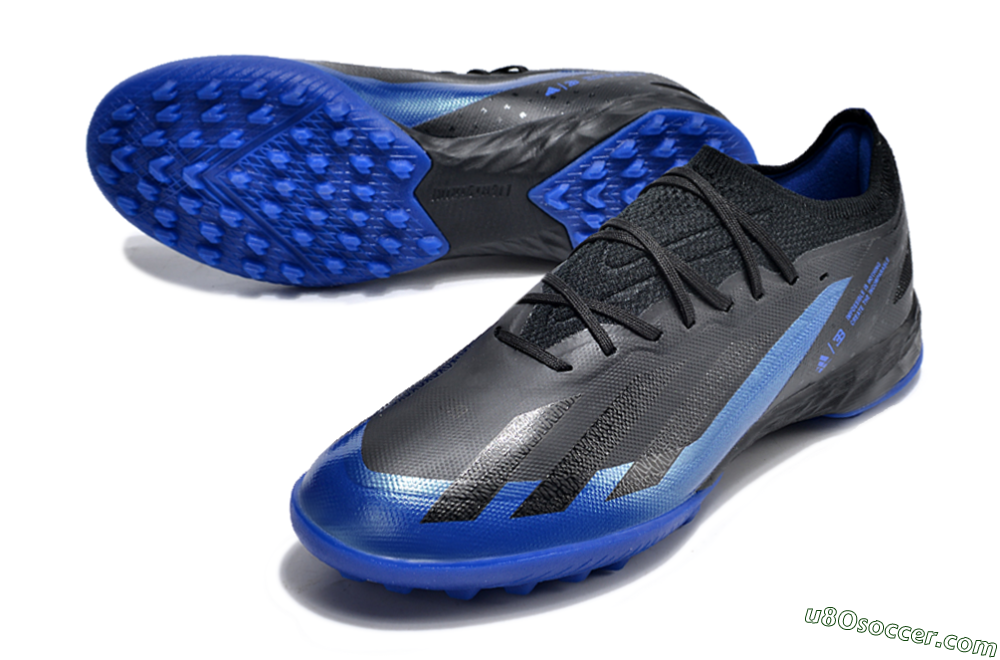 Adidas X Crazyfast.1 TF Artificial Turf Soccer Shoes - Black/Blue 3