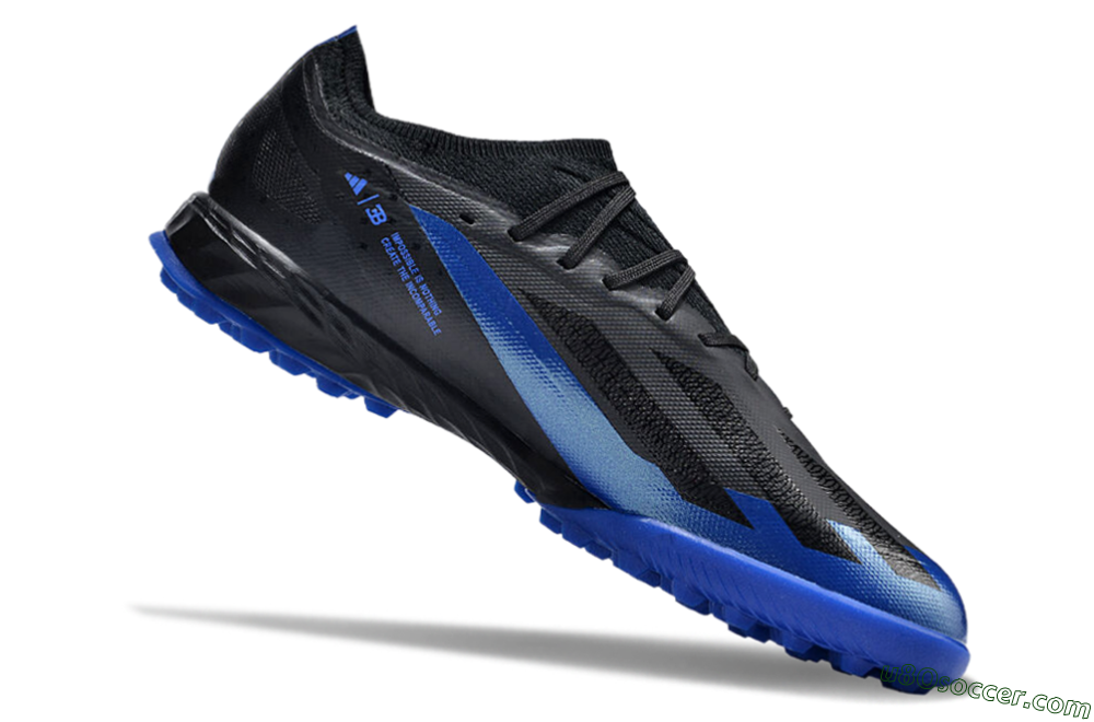Adidas X Crazyfast.1 TF Artificial Turf Soccer Shoes - Black/Blue 4