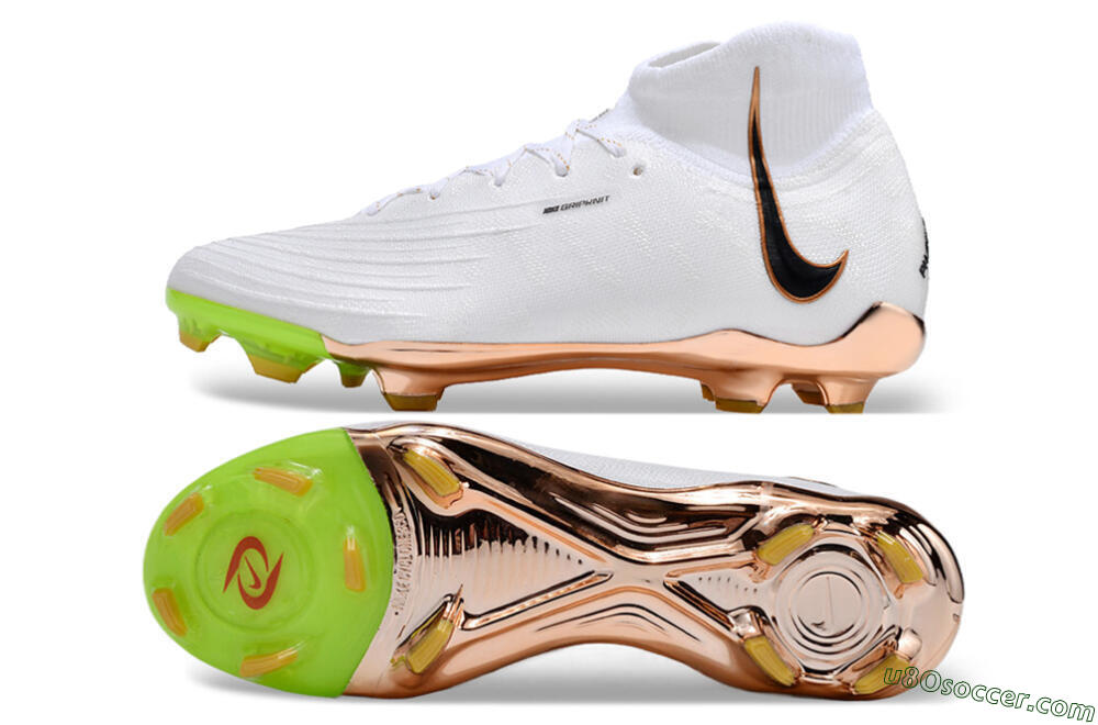 Nike Phantom Luna Elite NU FG Firm Ground Soccer Cleats - White/Black/Gold 0