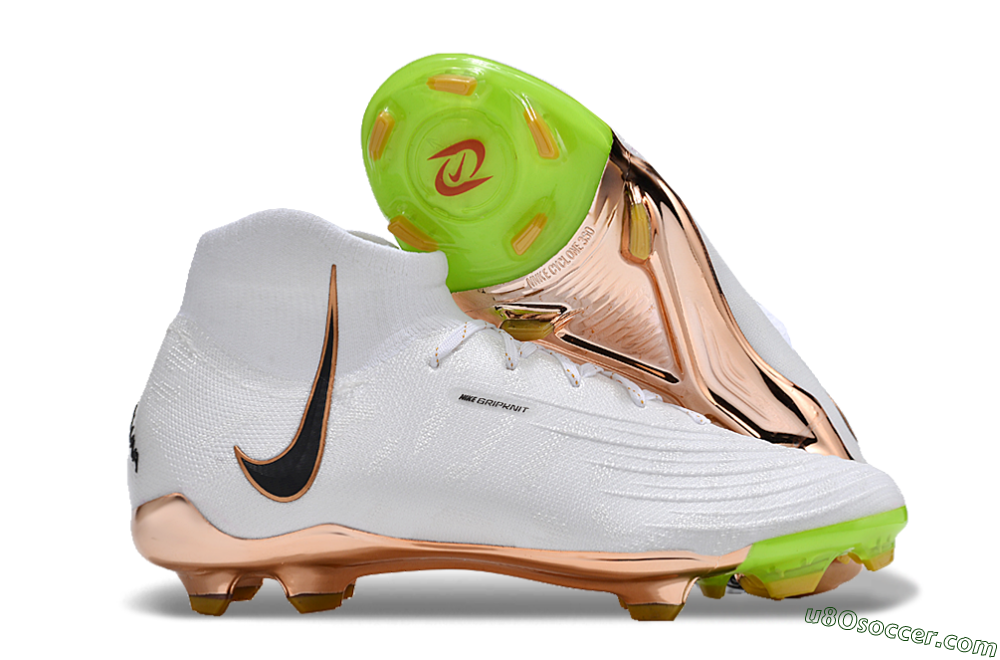 Nike Phantom Luna Elite NU FG Firm Ground Soccer Cleats - White/Black/Gold 1