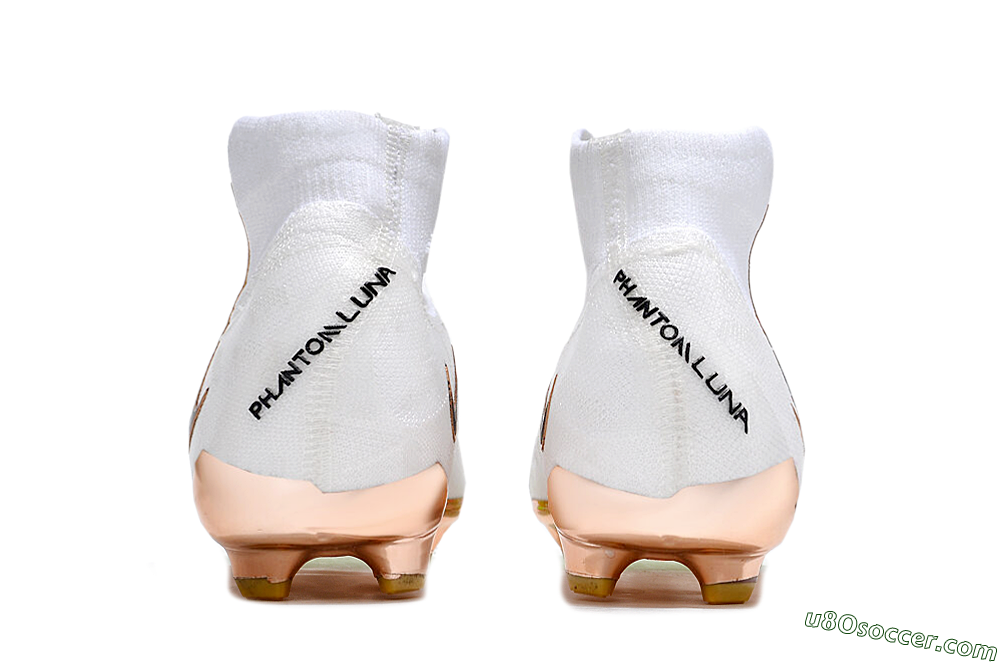 Nike Phantom Luna Elite NU FG Firm Ground Soccer Cleats - White/Black/Gold 5