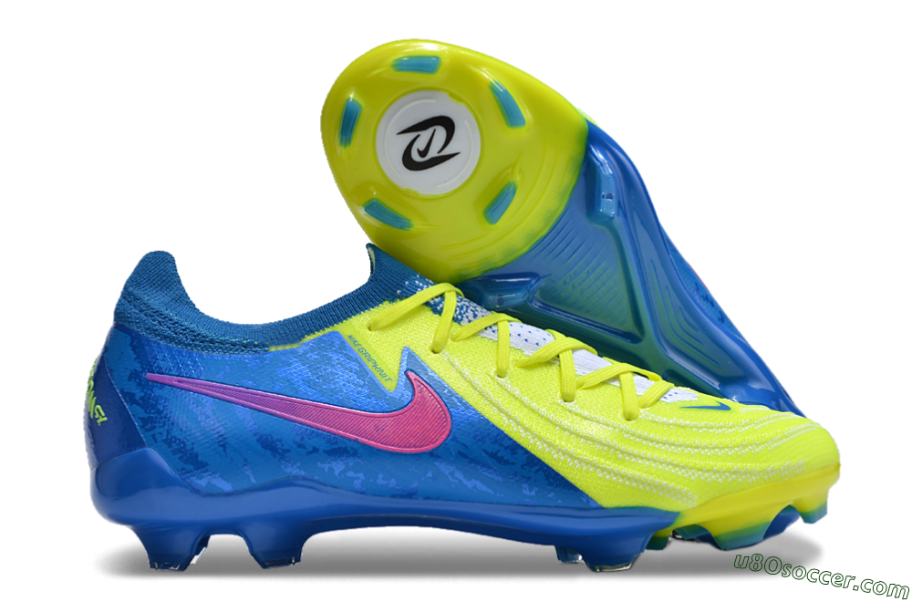 Nike Phantom Luna Elite FG Firm Ground Soccer Cleats - Yellow/Blue/Pink 1