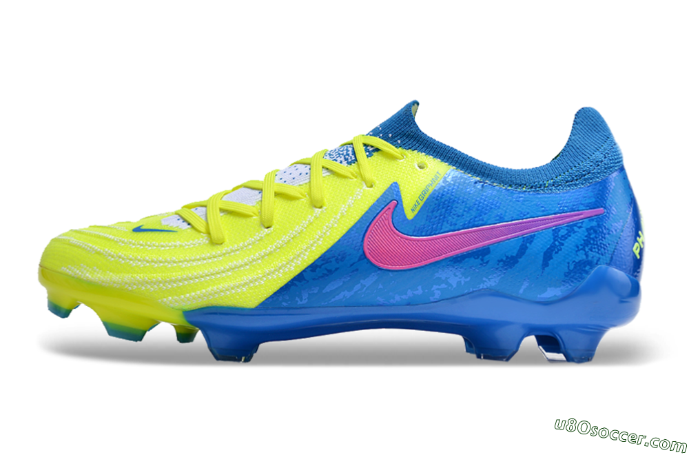 Nike Phantom Luna Elite FG Firm Ground Soccer Cleats - Yellow/Blue/Pink 2