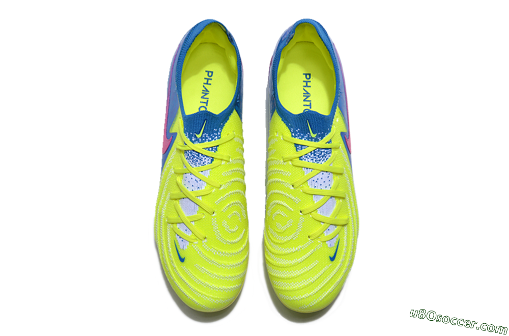 Nike Phantom Luna Elite FG Firm Ground Soccer Cleats - Yellow/Blue/Pink 4