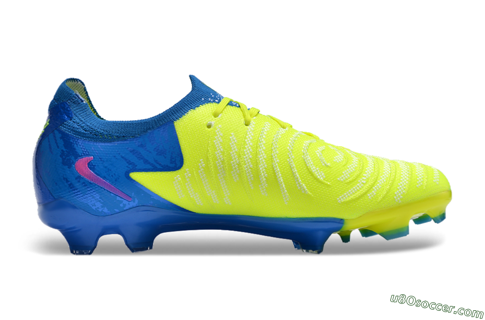 Nike Phantom Luna Elite FG Firm Ground Soccer Cleats - Yellow/Blue/Pink 7
