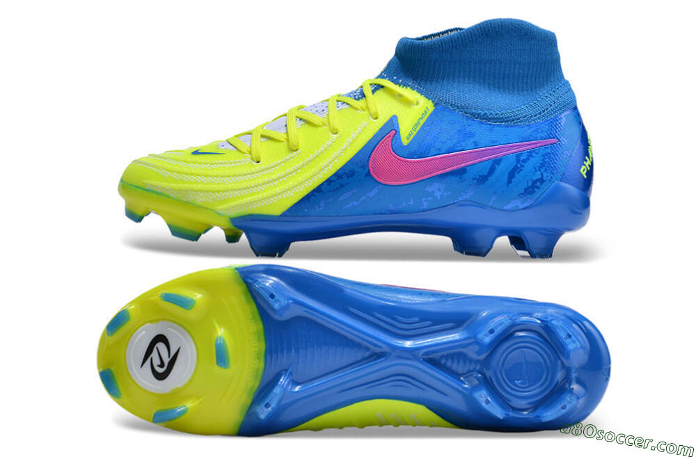 Nike Phantom Luna Elite NU FG Firm Ground Soccer Cleats - Yellow/Blue/Pink 0