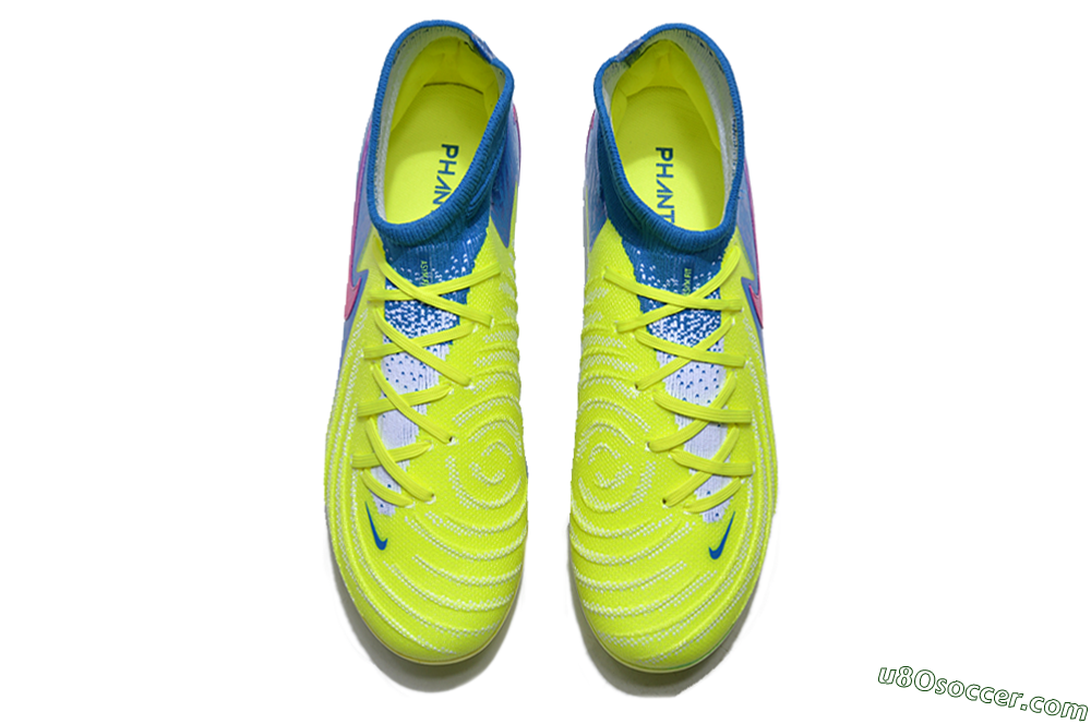 Nike Phantom Luna Elite NU FG Firm Ground Soccer Cleats - Yellow/Blue/Pink 4
