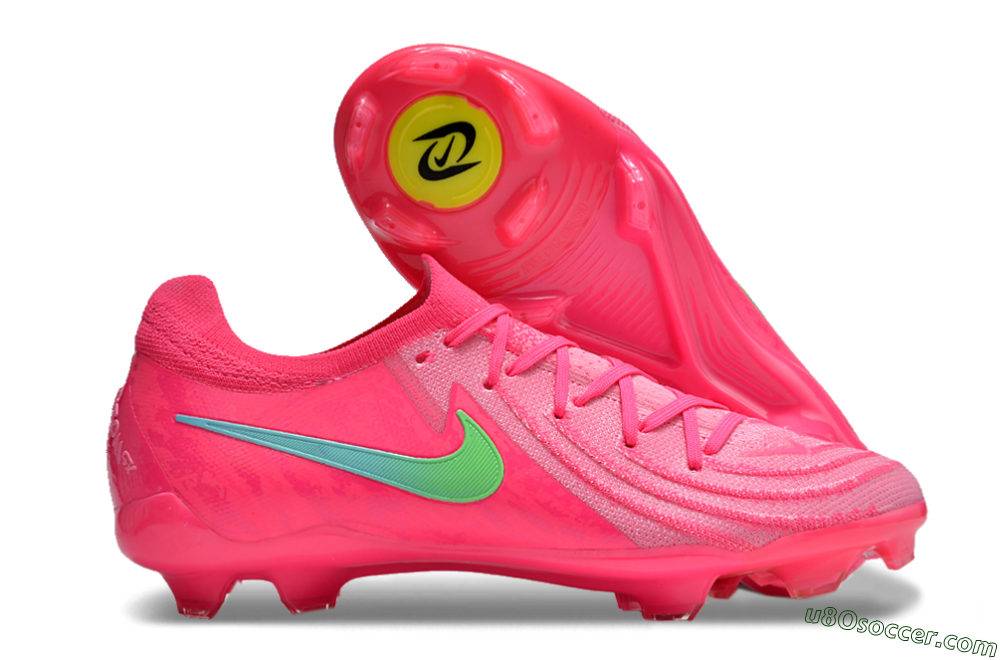 Nike Phantom Luna Elite FG Firm Ground Soccer Cleats - Pink/Yellow/Jade 1