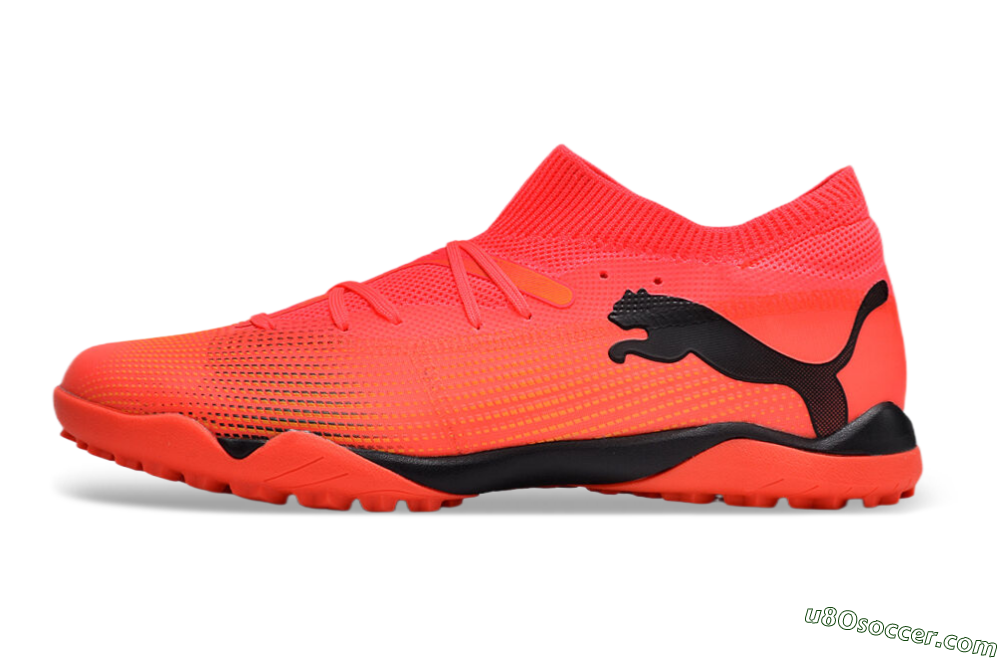 Puma Future 7 Ultimate TF Artificial Turf Soccer Shoes - Red/Black 2