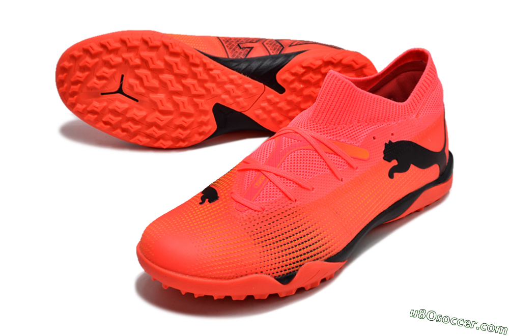 Puma Future 7 Ultimate TF Artificial Turf Soccer Shoes - Red/Black 3