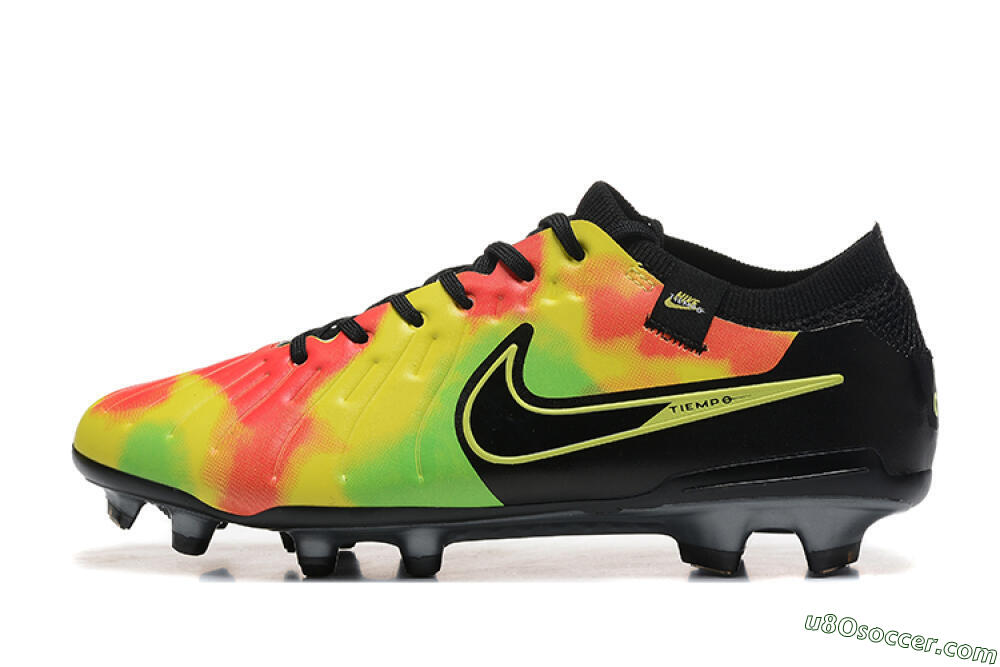 Nike Tiempo Legend 10 Elite FG Firm Ground Soccer Cleats - Black/Rainbow 2