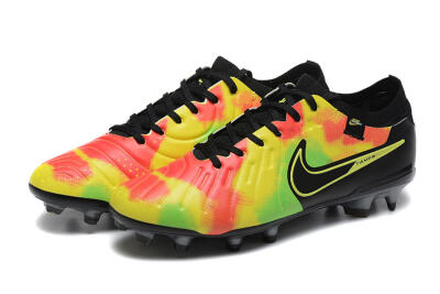 Nike Tiempo Legend 10 Elite FG Firm Ground Soccer Cleats - Black/Rainbow