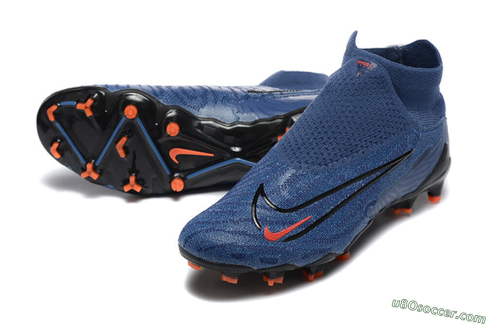 Nike Phantom GX DF Elite FG Firm Ground Soccer Cleats - Blue/Red/Black 3