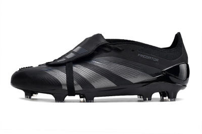 Adidas Predator Elite Foldover Tongue FG Firm Ground Soccer Cleats - Black/Silver/Blue