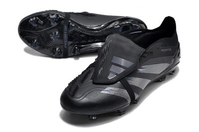 Adidas Predator Elite Foldover Tongue FG Firm Ground Soccer Cleats - Black/Silver/Blue
