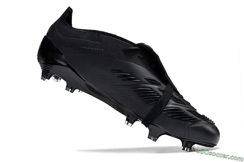 Adidas Predator Elite Foldover Tongue FG Firm Ground Soccer Cleats - Black/Silver/Blue 4