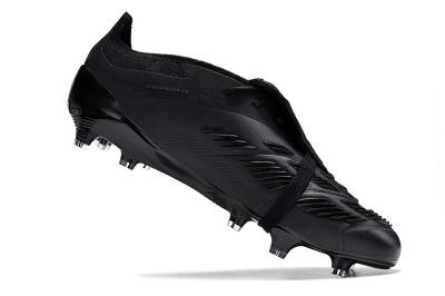 Adidas Predator Elite Foldover Tongue FG Firm Ground Soccer Cleats - Black/Silver/Blue