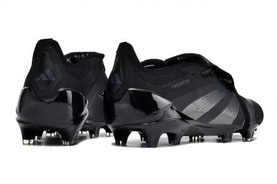 Adidas Predator Elite Foldover Tongue FG Firm Ground Soccer Cleats - Black/Silver/Blue