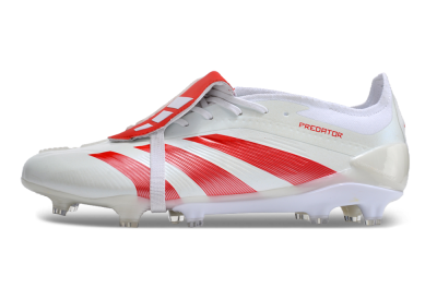 Adidas Predator Elite Foldover Tongue FG Firm Ground Soccer Cleats - Beige/Red/White