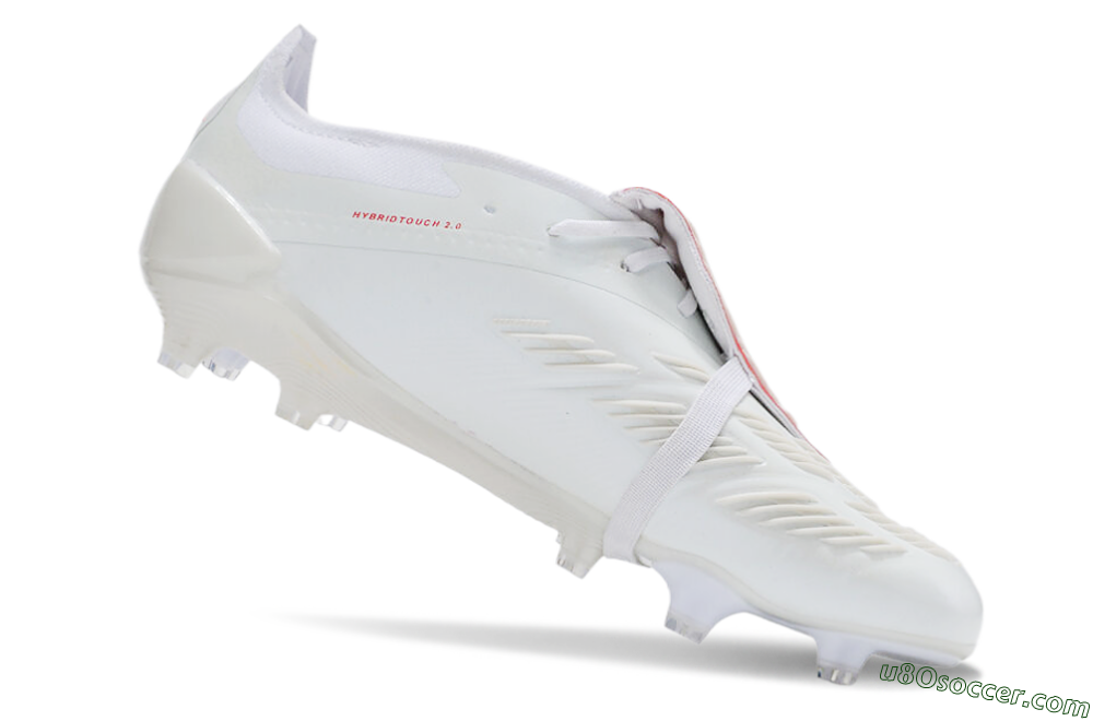 Adidas Predator Elite Foldover Tongue FG Firm Ground Soccer Cleats - Beige/Red/White 4