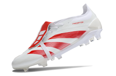Adidas Predator Elite Foldover Tongue FG Firm Ground Soccer Cleats - Beige/Red/White
