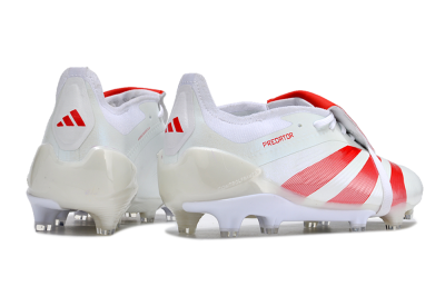 Adidas Predator Elite Foldover Tongue FG Firm Ground Soccer Cleats - Beige/Red/White