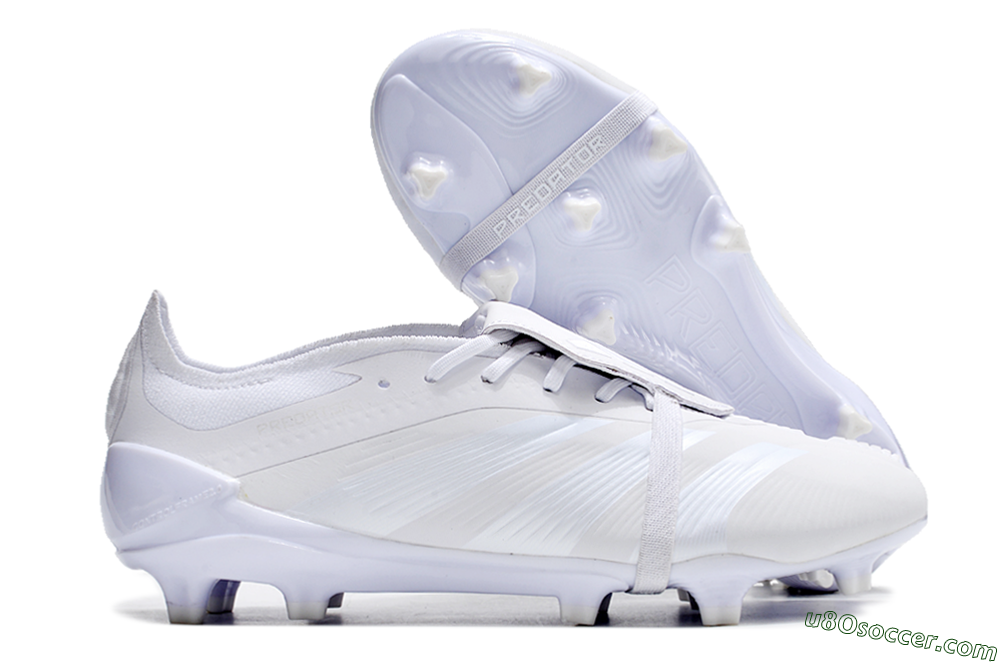 Adidas Predator Elite Foldover Tongue FG Firm Ground Soccer Cleats - White/Beige 1
