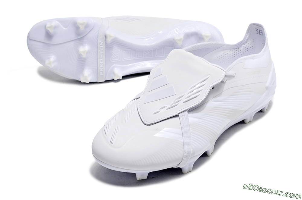 Adidas Predator Elite Foldover Tongue FG Firm Ground Soccer Cleats - White/Beige 3