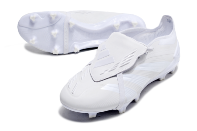 Adidas Predator Elite Foldover Tongue FG Firm Ground Soccer Cleats - White/Beige