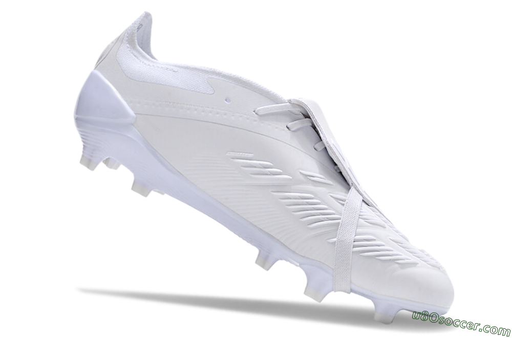 Adidas Predator Elite Foldover Tongue FG Firm Ground Soccer Cleats - White/Beige 4