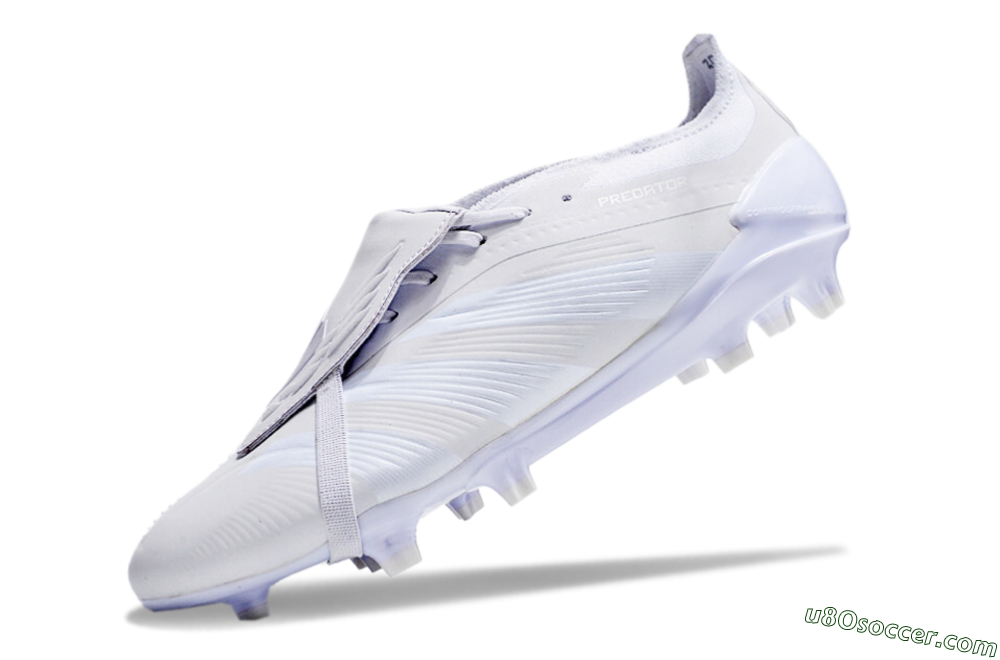 Adidas Predator Elite Foldover Tongue FG Firm Ground Soccer Cleats - White/Beige 5