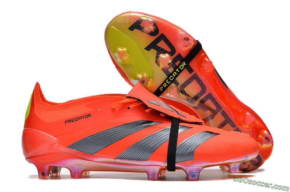 Adidas Predator Elite Foldover Tongue FG Firm Ground Soccer Cleats - Red/Black/Yellow 1