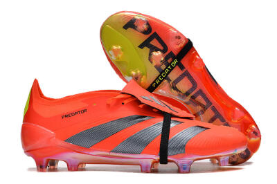 Adidas Predator Elite Foldover Tongue FG Firm Ground Soccer Cleats - Red/Black/Yellow