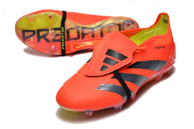 Adidas Predator Elite Foldover Tongue FG Firm Ground Soccer Cleats - Red/Black/Yellow