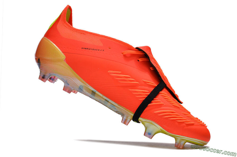 Adidas Predator Elite Foldover Tongue FG Firm Ground Soccer Cleats - Red/Black/Yellow 4