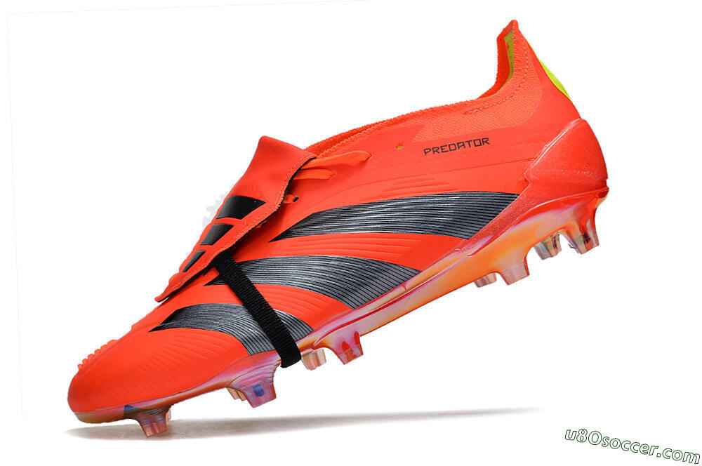 Adidas Predator Elite Foldover Tongue FG Firm Ground Soccer Cleats - Red/Black/Yellow 5