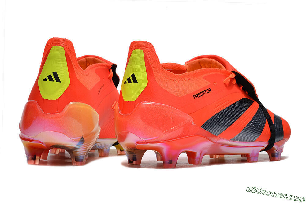 Adidas Predator Elite Foldover Tongue FG Firm Ground Soccer Cleats - Red/Black/Yellow 6