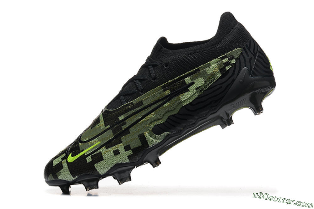 Nike Phantom GX Elite FG Firm Ground Soccer Cleats - Black/Camo/Yellow 8