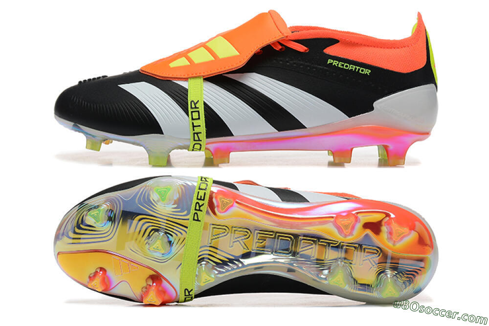 Adidas Predator Elite Foldover Tongue FG Firm Ground Soccer Cleats - White/Black/Red 0