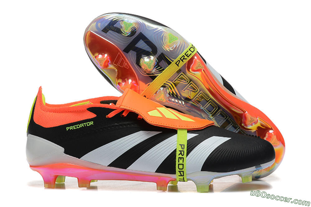 Adidas Predator Elite Foldover Tongue FG Firm Ground Soccer Cleats - White/Black/Red 1