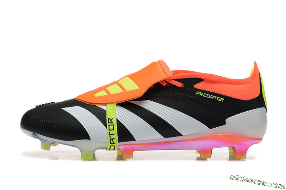 Adidas Predator Elite Foldover Tongue FG Firm Ground Soccer Cleats - White/Black/Red 2