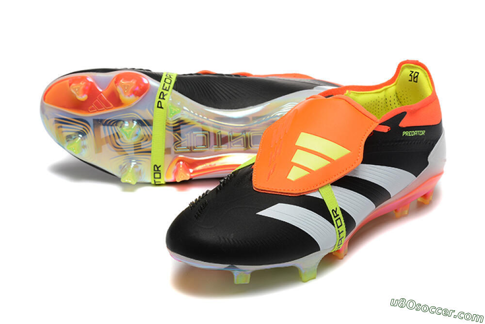 Adidas Predator Elite Foldover Tongue FG Firm Ground Soccer Cleats - White/Black/Red 3